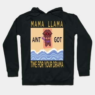 llama mama no drama beach Hoodie